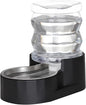 RIZZARI Automatic Gravity Pet Waterer Dispenser : 4L Black Stainless Steel Bowl by RIZZARI