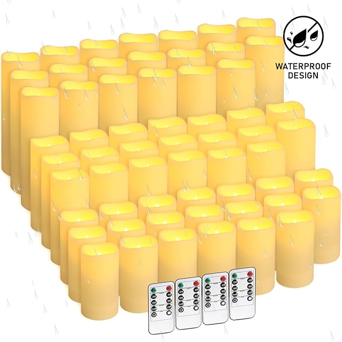 60 Packs Flameless Led Candles, Battery Candles, Simulate Flame, Waterproof - Image 2