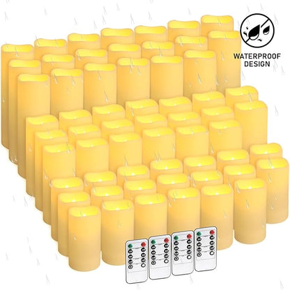 60 Packs Flameless Led Candles, Battery Candles, Simulate Flame, Waterproof - Image 2