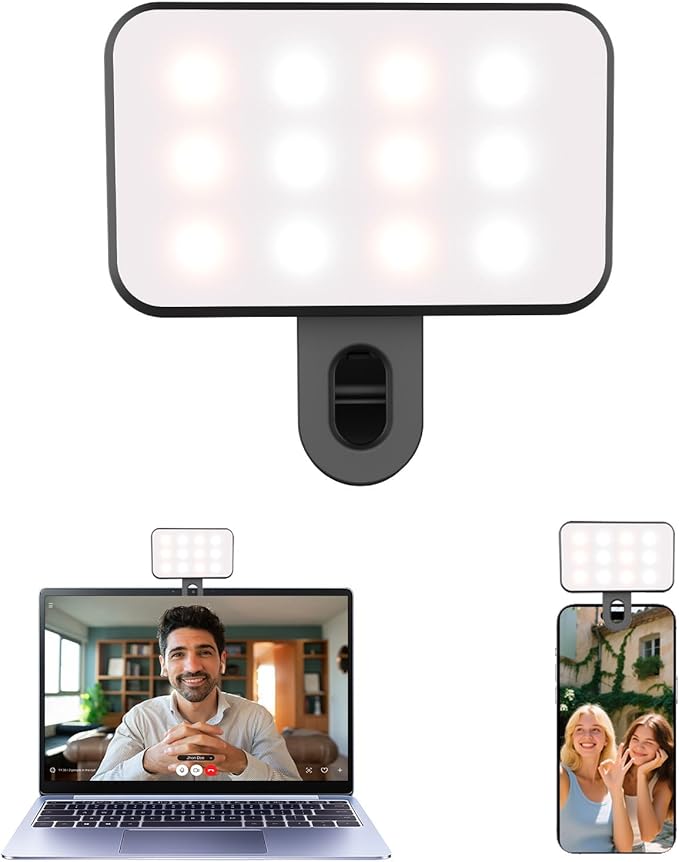 Mini Portable Selfie Light for iPhone: Rechargeable Clip on Phone Fill Lights by Unknown