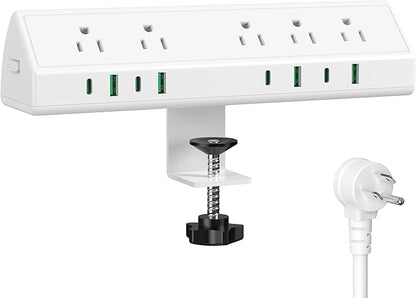 Jgstkcity Desk Clamp Power Strip, 45W Fast Charging Station, 4 USB-C, 4 USB-A by Jgstkcity