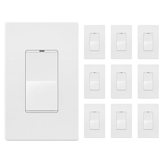 LIDER Minimalist Design Matte Finish Lighted Decorator Switch by LIDER