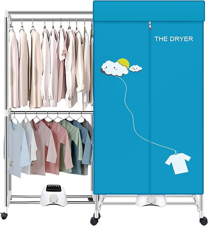 Portable Dryer, 110V 1000W Electric Clothes Dryer Machine, Double Layer by Unknown