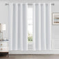 CUCRAF Grayish White Blackout Curtains 45 Inches Long, Thermal Insulated Noise by CUCRAF