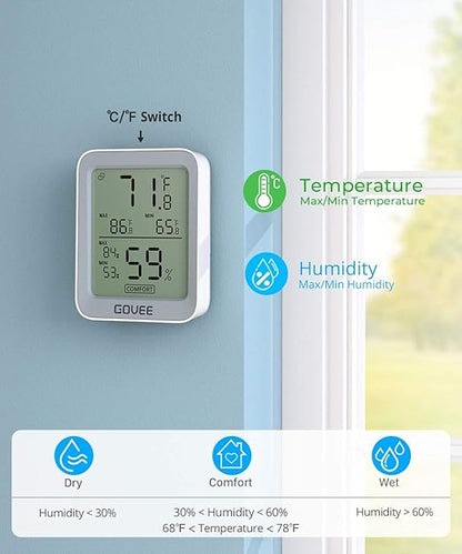 Govee Bluetooth Digital Hygrometer Indoor Thermometer, Room Humidity and - Image 4