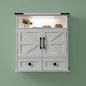 Bathroom Wall Cabinet, 23x25 Inch Farmhouse Medicine Cabinet Over Toilet by OONNEE