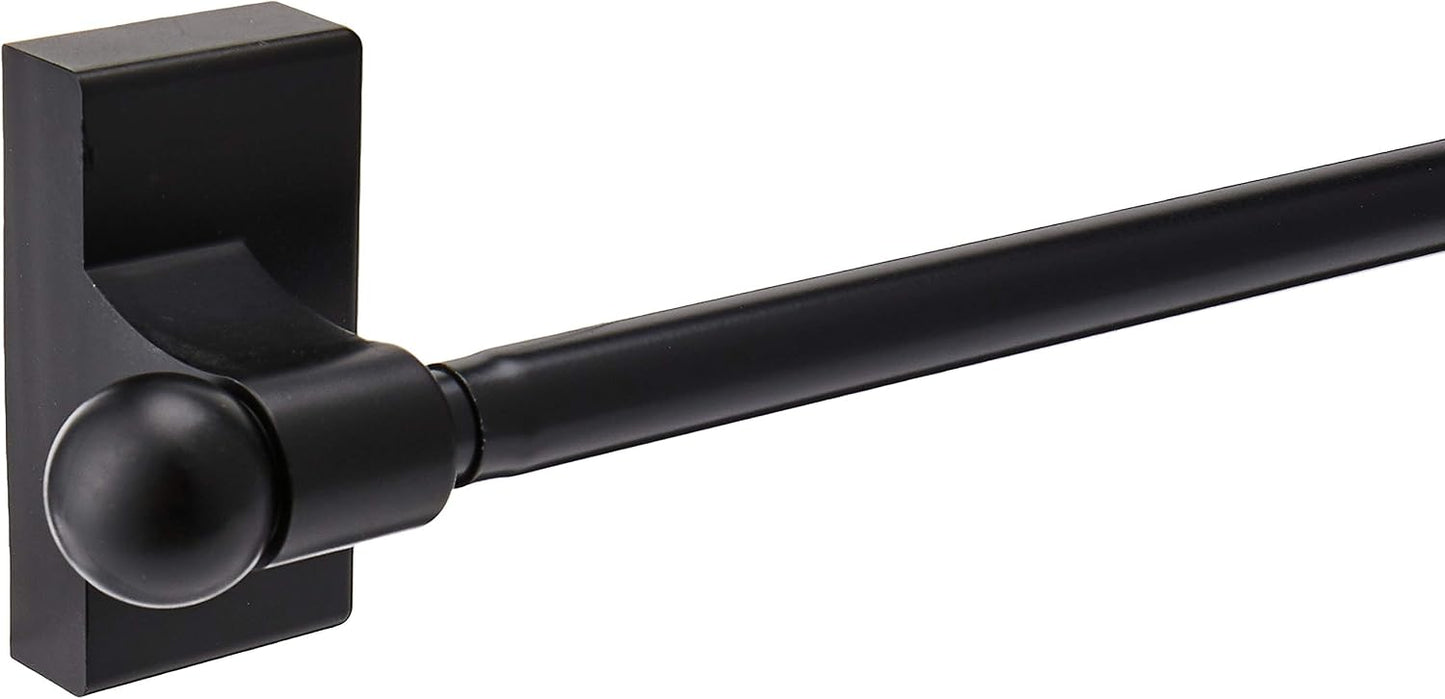 Rod Desyne Mag-12 Magnetic Curtain Rod, 17-30", Black