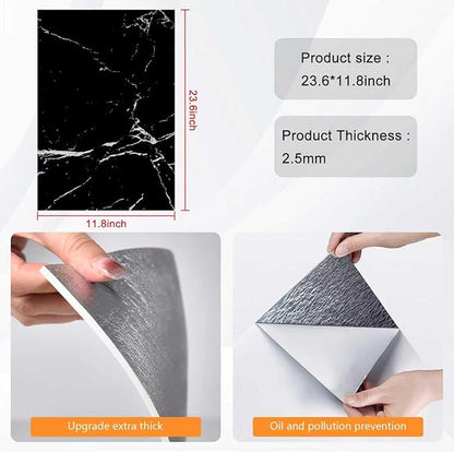 Wall Panels Peel and Stick，PVC imitation artificial marble tiles sticker，30 pcs - Image 3