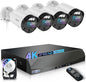 【130° Ultra Wide-Angle & 90 Days Storage】 Outdoor Wired Security Camera System by WEILAILIFE