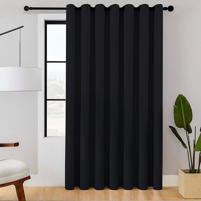 ChrisDowa Room Divider Curtain 96 Inches Long, Wide Blackout Sliding Door by ChrisDowa