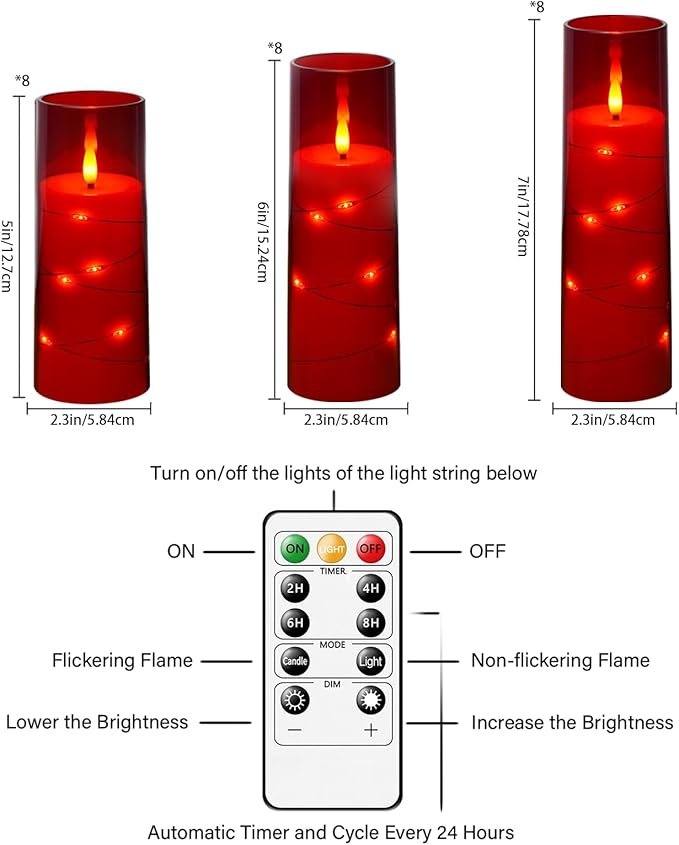 Flickering Flameless LED Candles, Battery Operated Candles 24 Pcs - Image 2