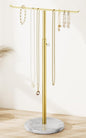 Josmimic Gold Necklace Holder Jewelry Organizer Stand – Adjustable Height T‑Bar by Josmimic