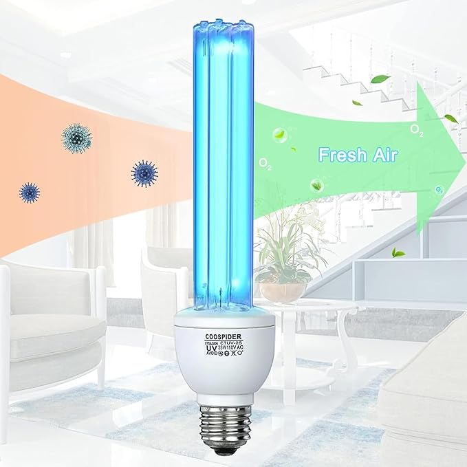 25 Watts UVC Light Bulb with Ozone, UV Light - Image 8