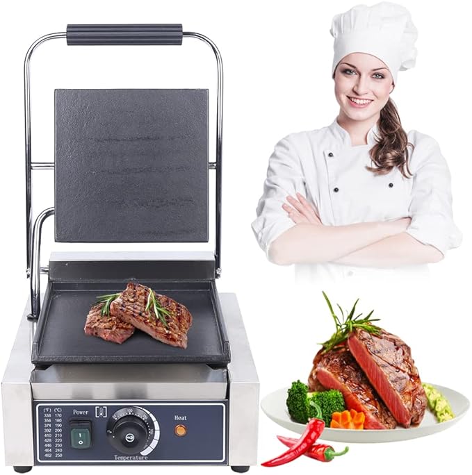 Grill Sandwich Maker, Panini Press Electric Contact Grill Single - Image 2