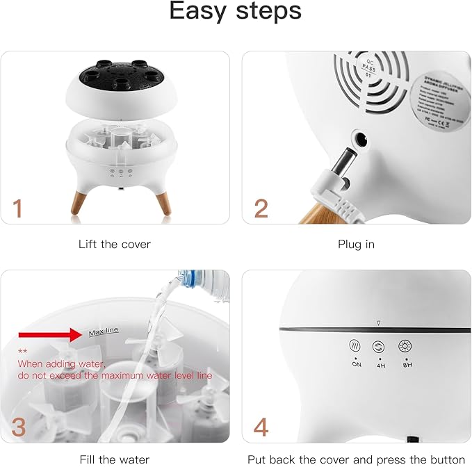 Essential Oil Diffuser 250ML, Jellyfish Diffuser Air Humidifiers Sound Pickup - Image 8
