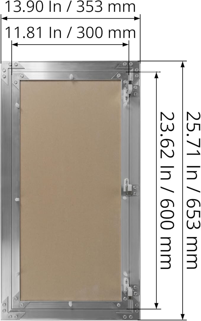 12" x 24" Inch Aluminum Drywall Access Panel - Image 5
