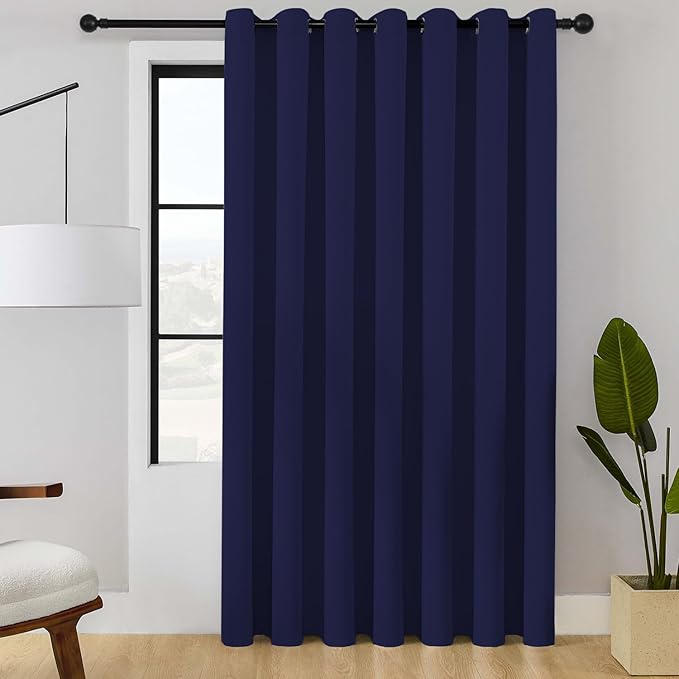 ChrisDowa Room Divider Curtain 84 Inches Long, Wide Blackout Sliding Door by ChrisDowa