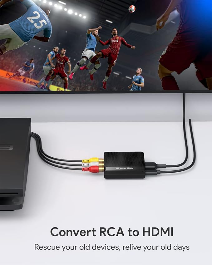 WENTER AV to HDMI Converter, 1080P RCA Composite to HDMI Adapter, Mini Analog - Image 4