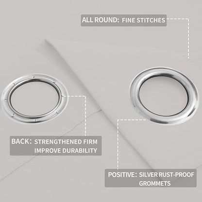 Easy-Going Blackout Curtains for Bedroom, Solid Thermal Insulated Grommet and - Image 4