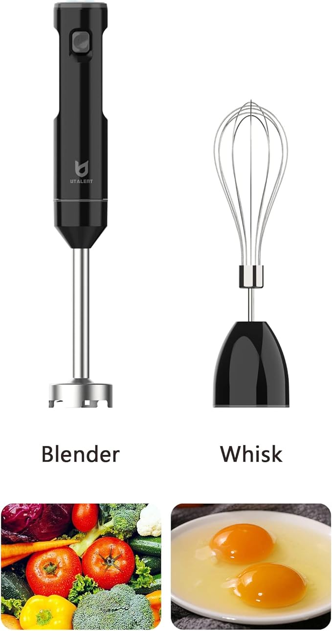 Cordless Hand Blender, UTALENT Variable Speed Immersion Blender handheld - Image 3