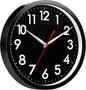 AKCISOT Wall Clock Modern Black Silent Non Ticking Wall Clocks Battery Operated by Akcisot