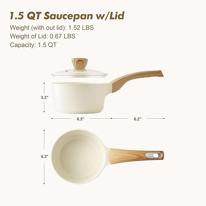 SENSARTE Ceramic Nonstick Sauce Pan - Image 7