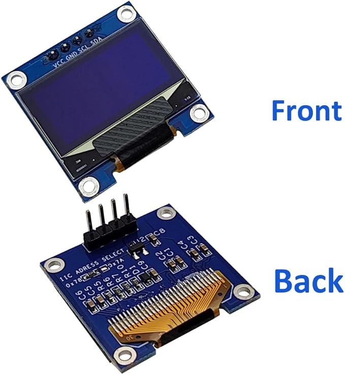 Haldzemo 0.96" OLED Display Module I2C IIC Serial 128X64 SSD1306 LCD Screen VCC - Image 3