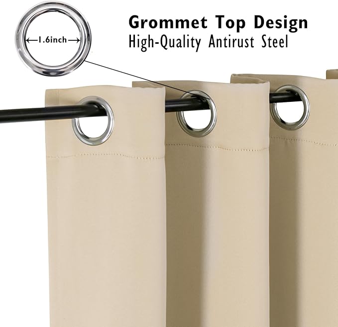 ChrisDowa Blackout Curtains 70 inches Wide - Image 2