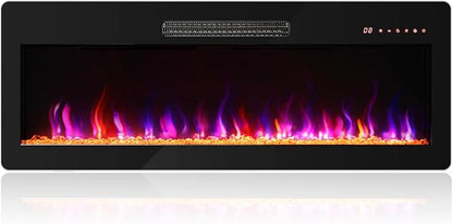 BELLEZE 42" Electric Fireplace Heater, 1400 W Recessed & Wall Mounted Electric - Image 8