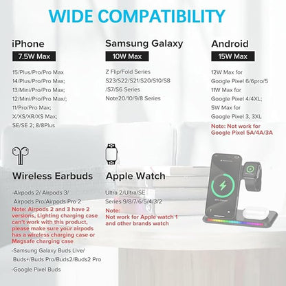 IHAO 3in1 Multifunctional Foldable Wireless Charging Station - Image 7