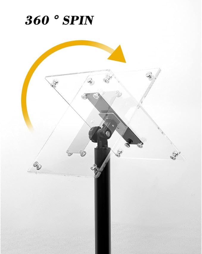 DISPLAYSWORKER Adjustable Heavy Duty Pedestal Sign holder floor Stand, acrylic - Image 3