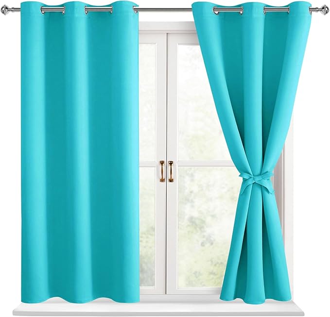 Hiasan Short Blackout Curtains for Bedroom by Hiasan