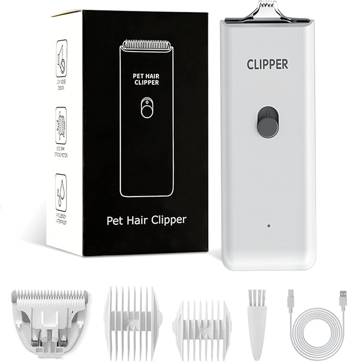 Feet Hair Trimmer, Dog Clippers, Quiet Washable USB Rechargeable Cordless Dog by Tileon