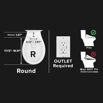 SmartBidet® SB-1200 Luxury Advanced Electric Smart Bidet Round White Toilet Seat - Image 18