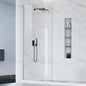 Bathbliss 36" W x 76" H Frameless Shower Glass Panel, 8mm Clear Tempered Glass by Unknown
