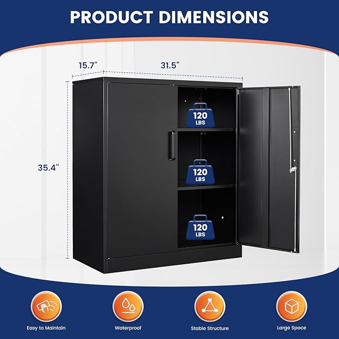 Yizosh Metal Garage Storage Cabinet - Image 3