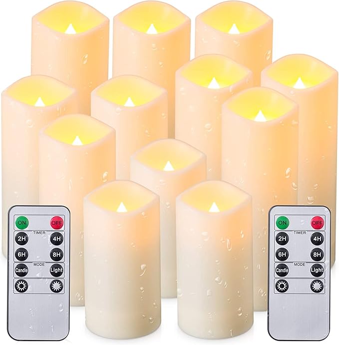 12 Pack Flameless Candles Battery Operated Waterproof Led Candles Candles - Image 2