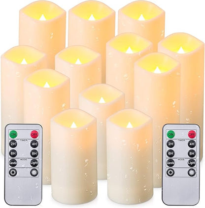 12 Pack Flameless Candles Battery Operated Waterproof Led Candles Candles - Image 2