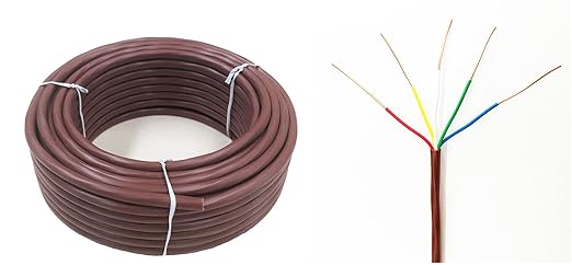 Eastwire 18/5 25ft Thermostat Wire- Brown by eastwire