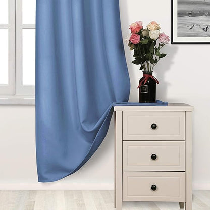 DWCN Dusty Blue Blackout Curtains - Image 2