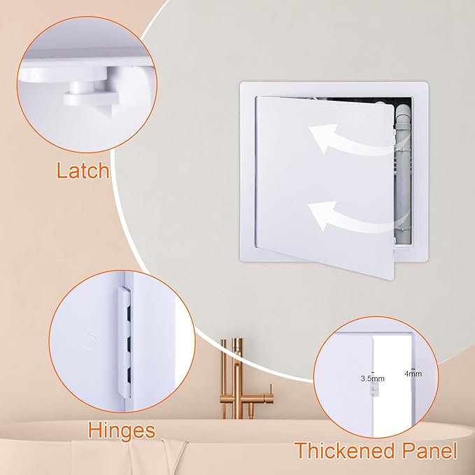 Suteck Plastic Access Panel for Drywall Ceiling 12 x 12 Inch Reinforced - Image 5
