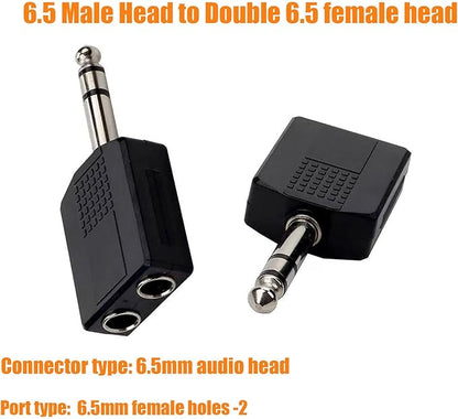 Sairps 1/4 Audio Splitter TRS Stereo Plug Interconnect Audio One Male 6.35mm - Image 3