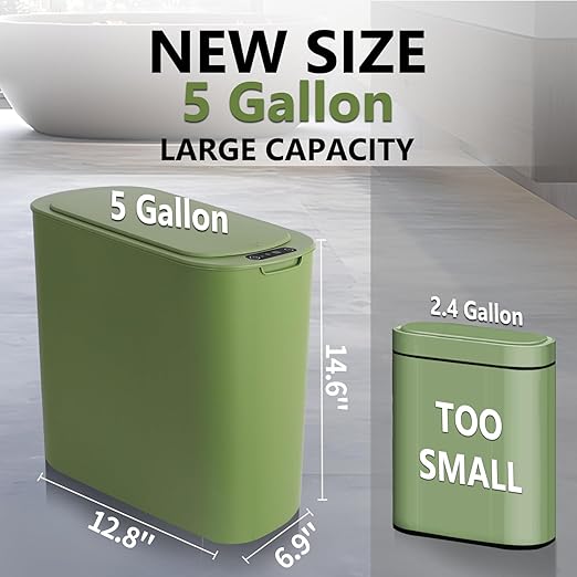 TIPGO 5 Gallon Motion Senor Bathroom Trash Can - Image 4