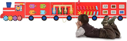 Monläurd® Wooden Train Activity Wall Panel by Monl%C3%A4urd