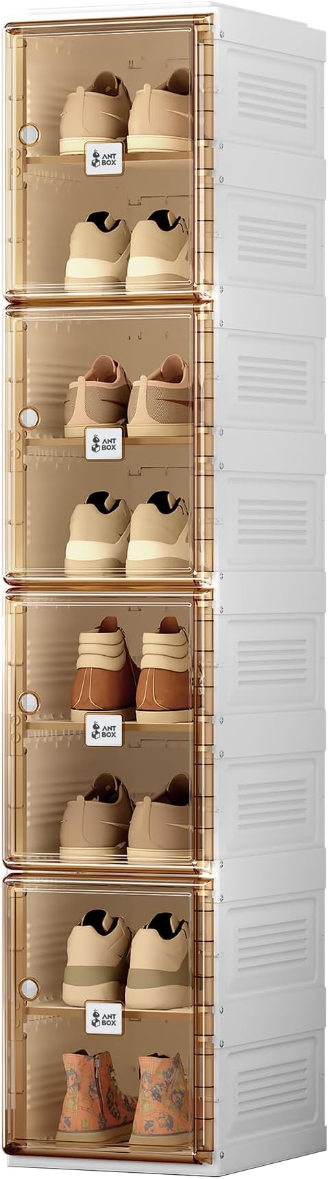ANTBOX Shoe Organizer Storage Box, Portable Folding Shoe Rack by ANTBOX