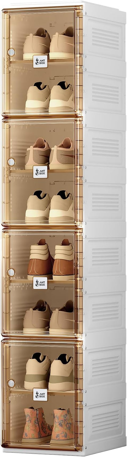 ANTBOX Shoe Organizer Storage Box, Portable Folding Shoe Rack by ANTBOX