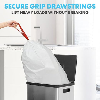 SIMPLI-MAGIC 13 Gallon Drawstring Trash Bags, 120 Pack – Tall Kitchen Garbage - Image 8