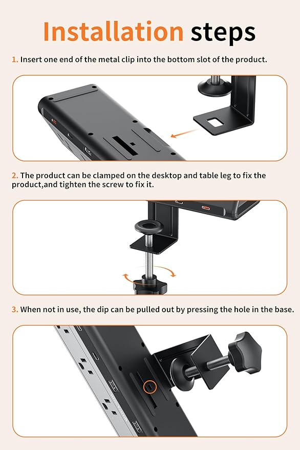 10 FT Desk Clamp Power Strip - Image 8