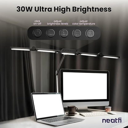 Neatfi 3, 000 Lumens LED Desk Lamp, 360 SMD LEDs, CRI 95, Adjustable Light Modes - Image 2