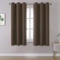 DUALIFE Coffee Color Brown Blackout Curtain 45 Inch Curtains- Solid Window by DUALIFE